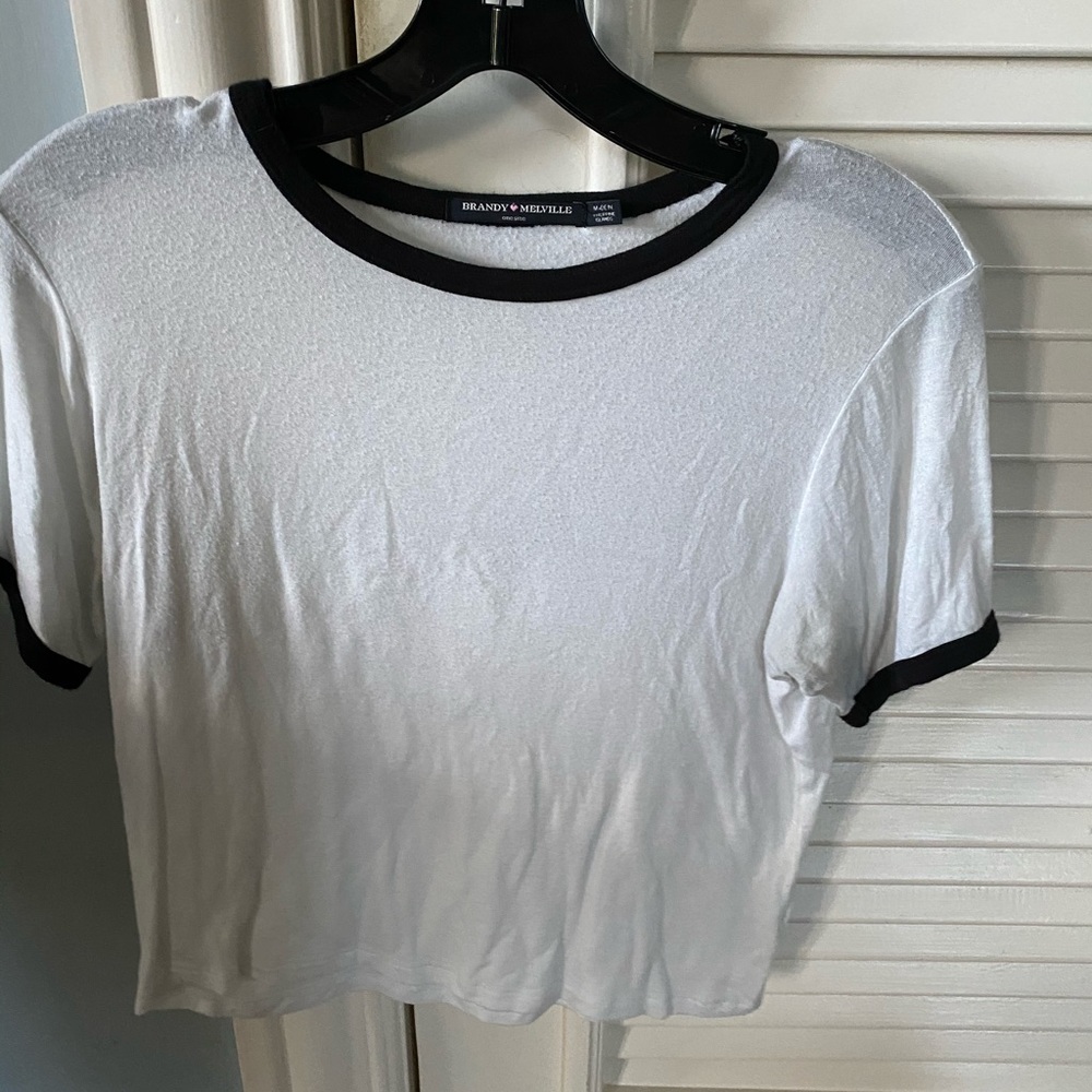 Brandy Melville White Cropped T